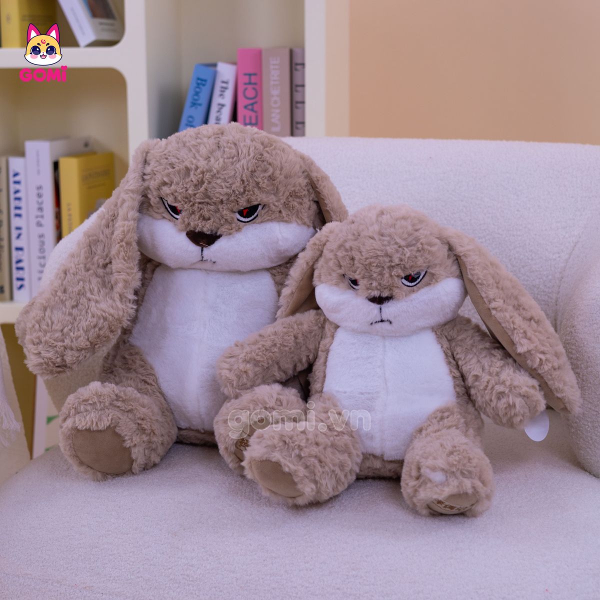 Gấu Bông Bunny Mặt Quạo Nâu