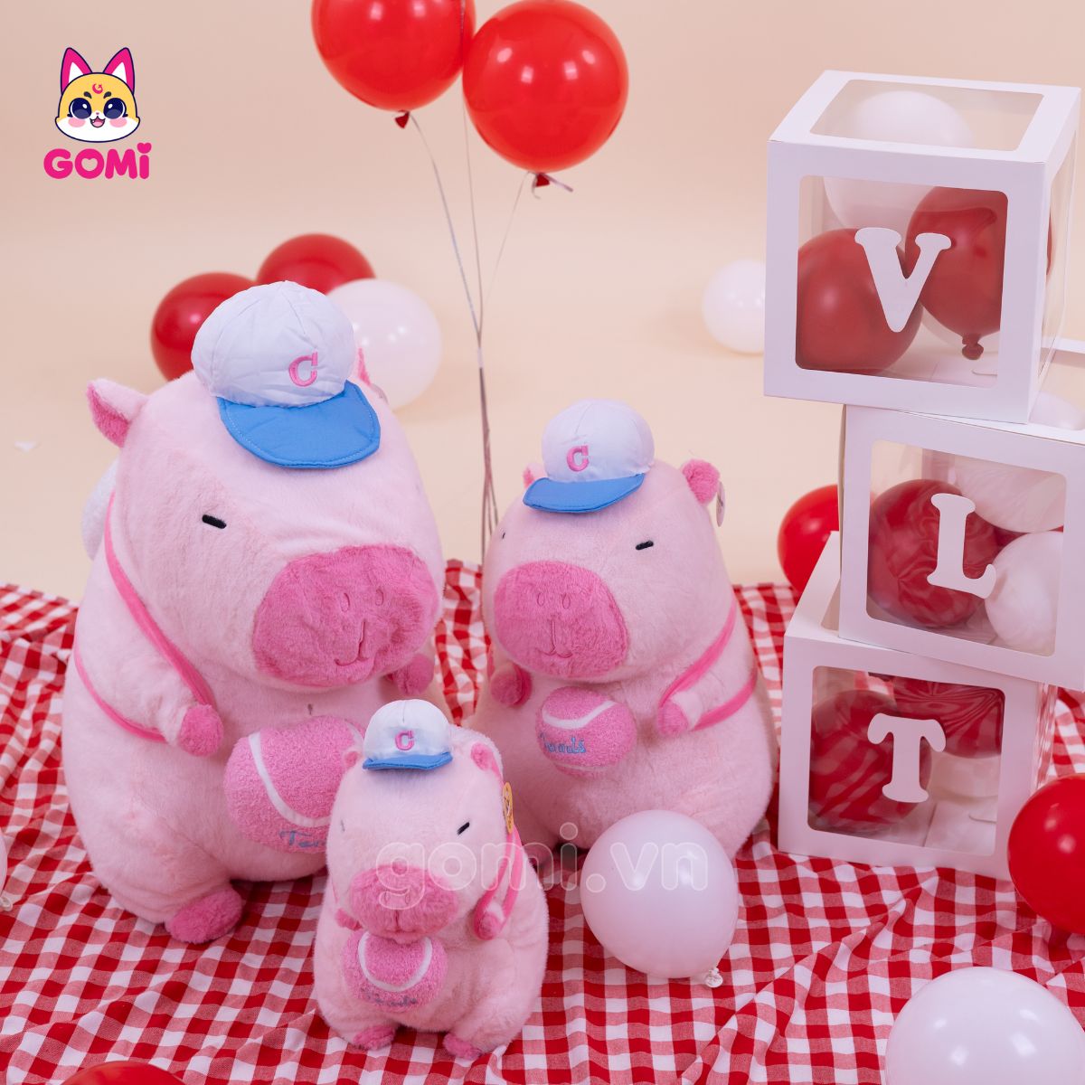 Gấu Bông Capybara Rút Bóng Đeo Balo