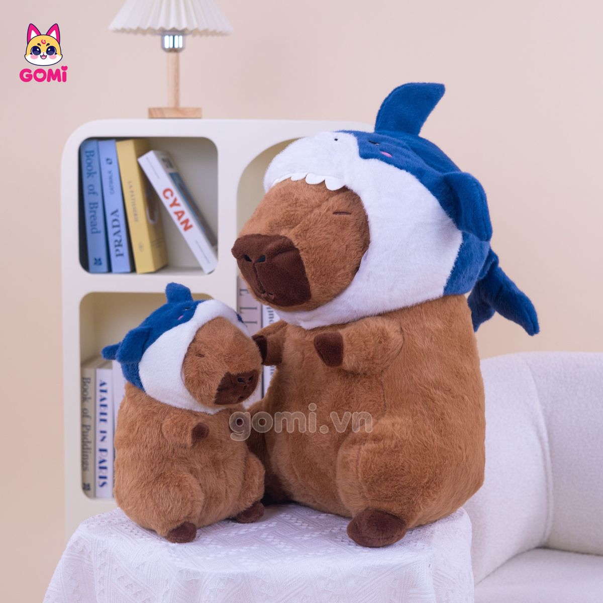 Gấu Bông Capybara Cosplay Cá Mập