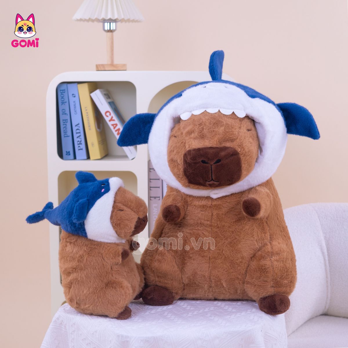 Gấu Bông Capybara Cosplay Cá Mập