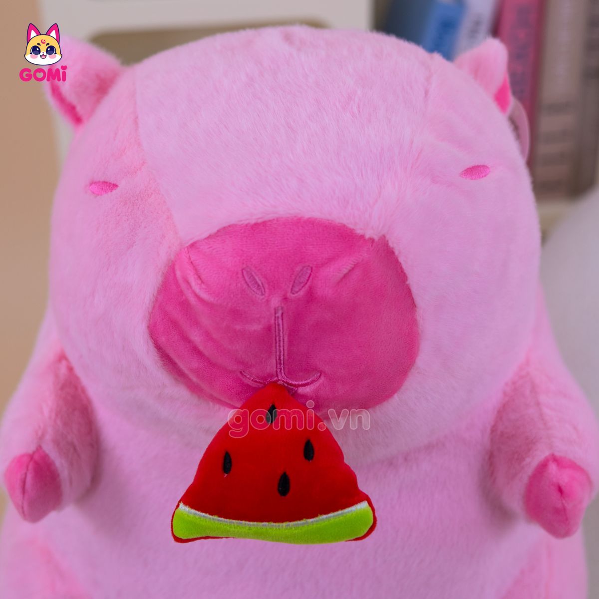 Gấu Bông Capybara Hồng Rút Dưa Hấu