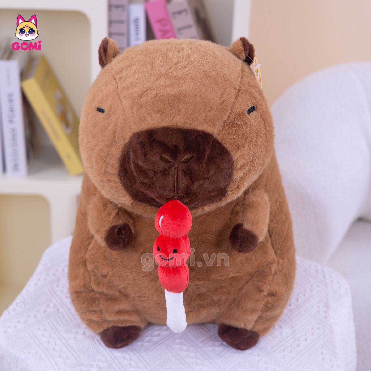 Gấu Bông Capybara Ngậm Hồ Lô