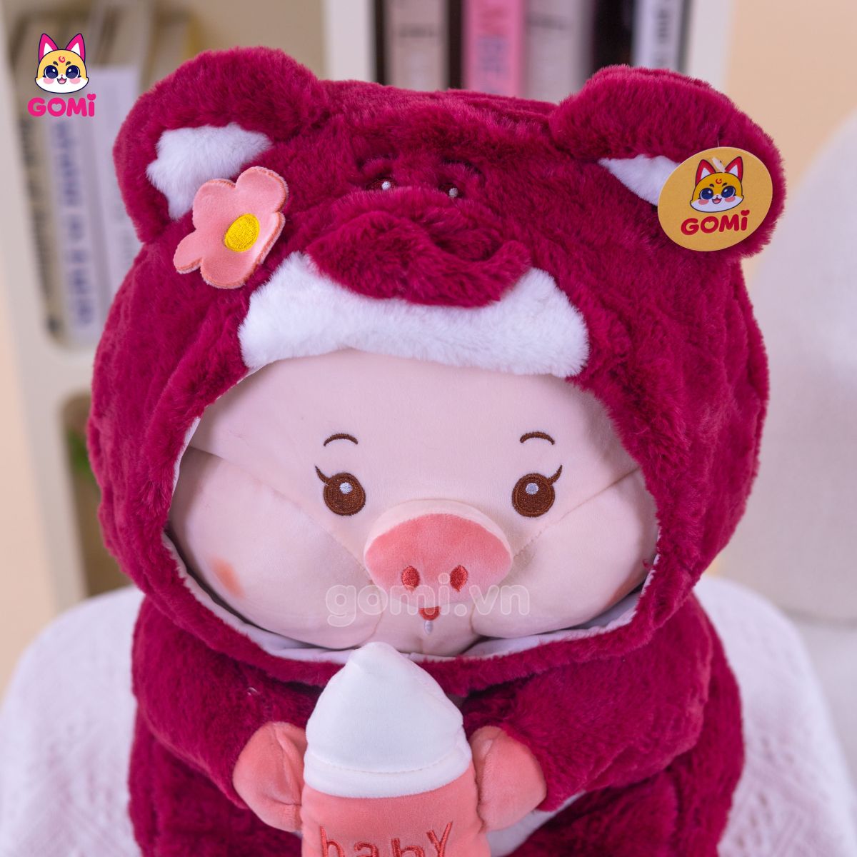 Gối Mền Heo Lotso Ôm Bình Sữa