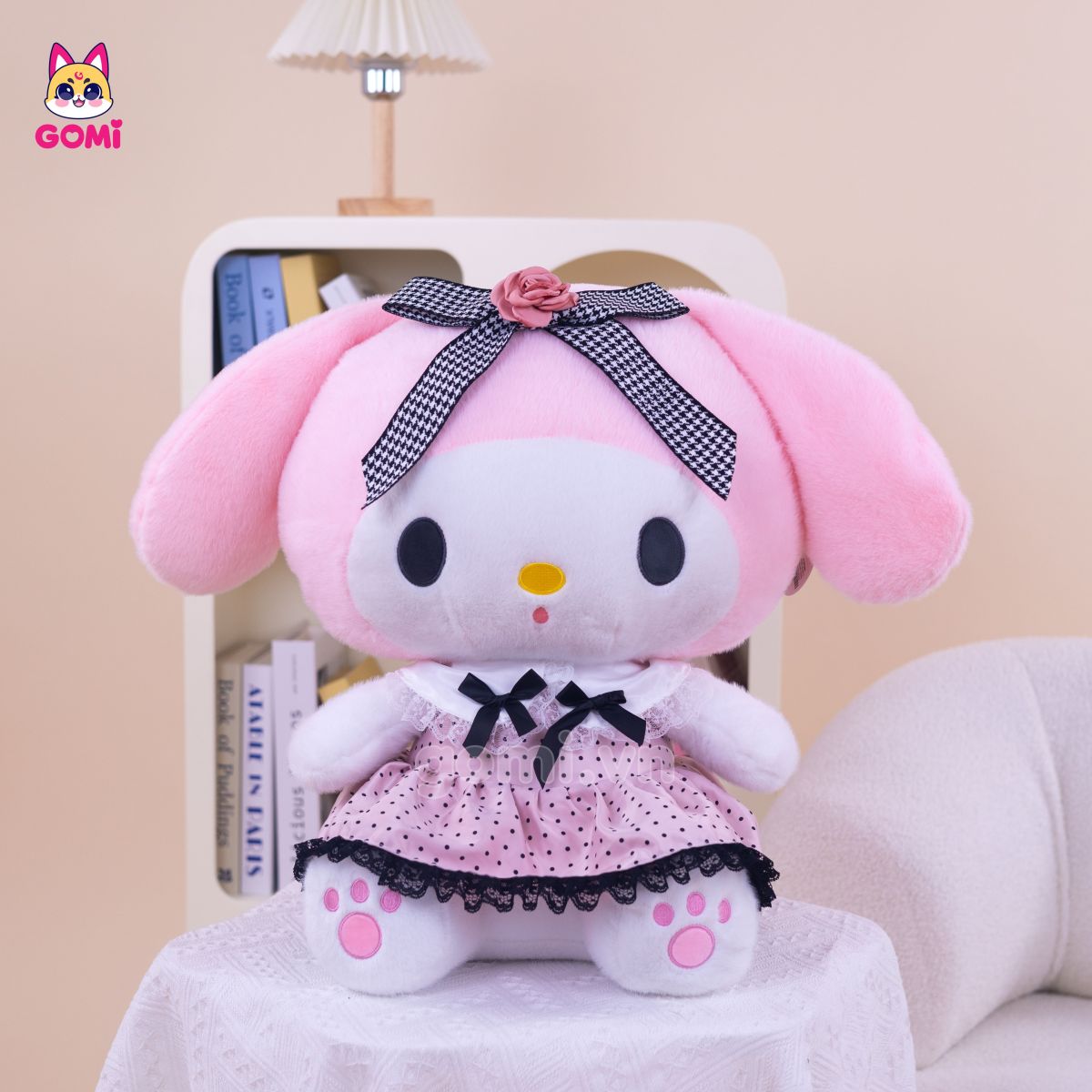 Gấu Bông Melody Váy Hồng Chấm Bi