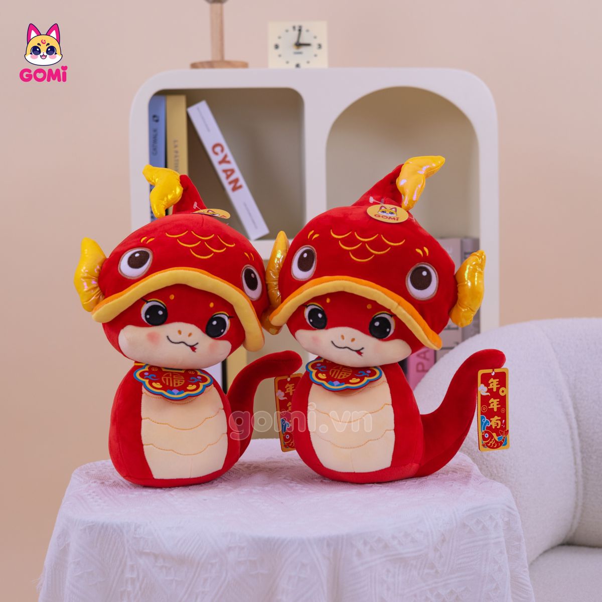 Gấu Bông Rắn Đội Mũ Cá Chép