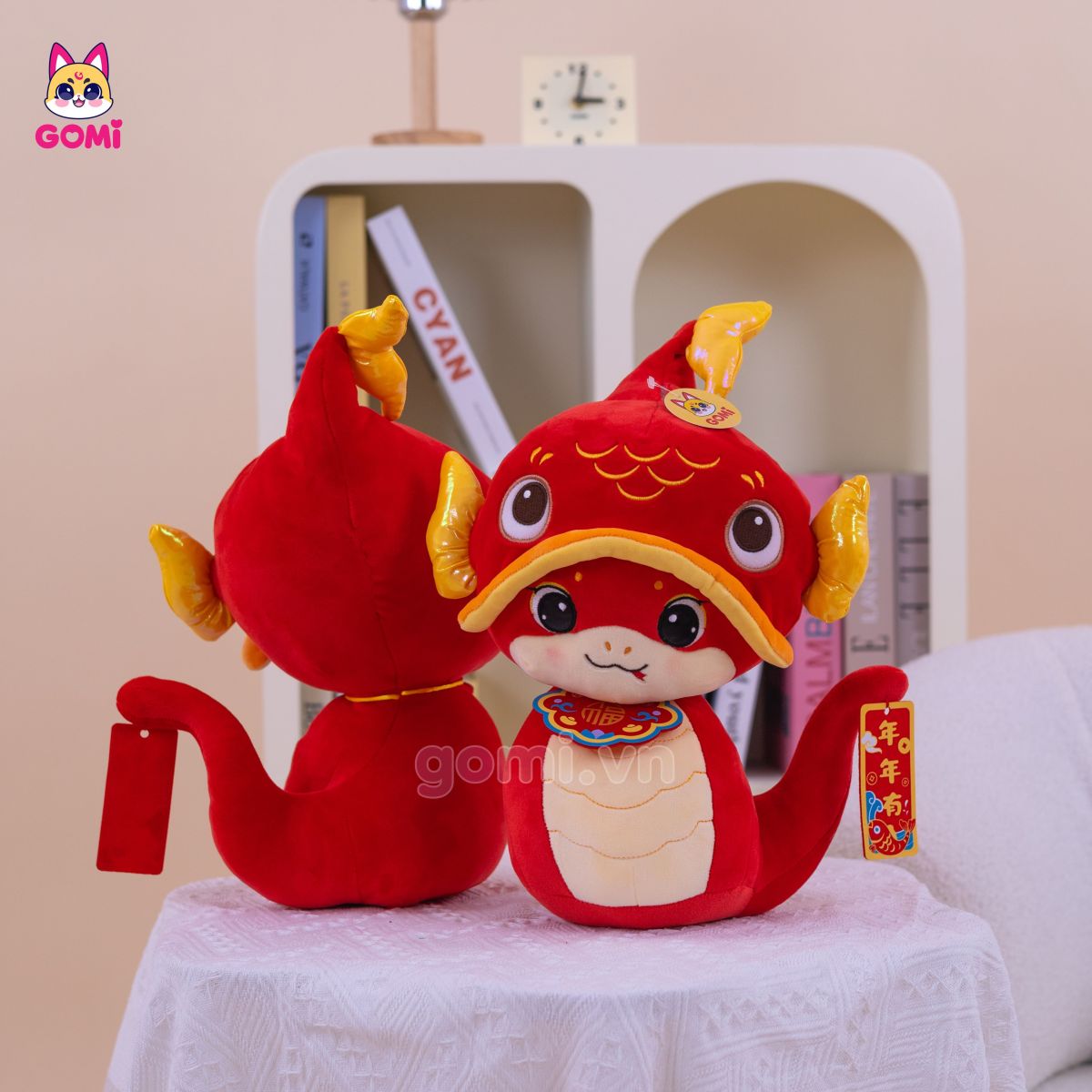 Gấu Bông Rắn Đội Mũ Cá Chép
