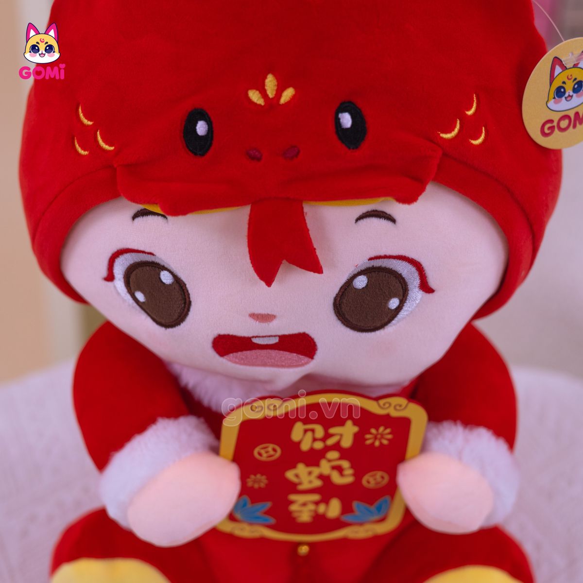 Gấu Bông Rắn Đội Mũ Thần Tài