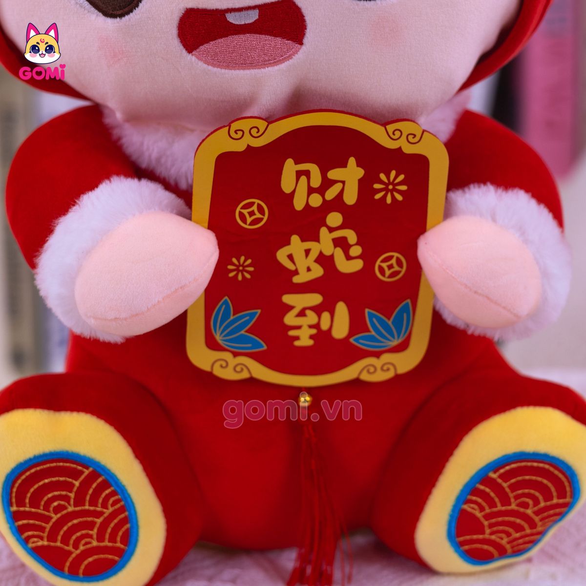 Gấu Bông Rắn Đội Mũ Thần Tài