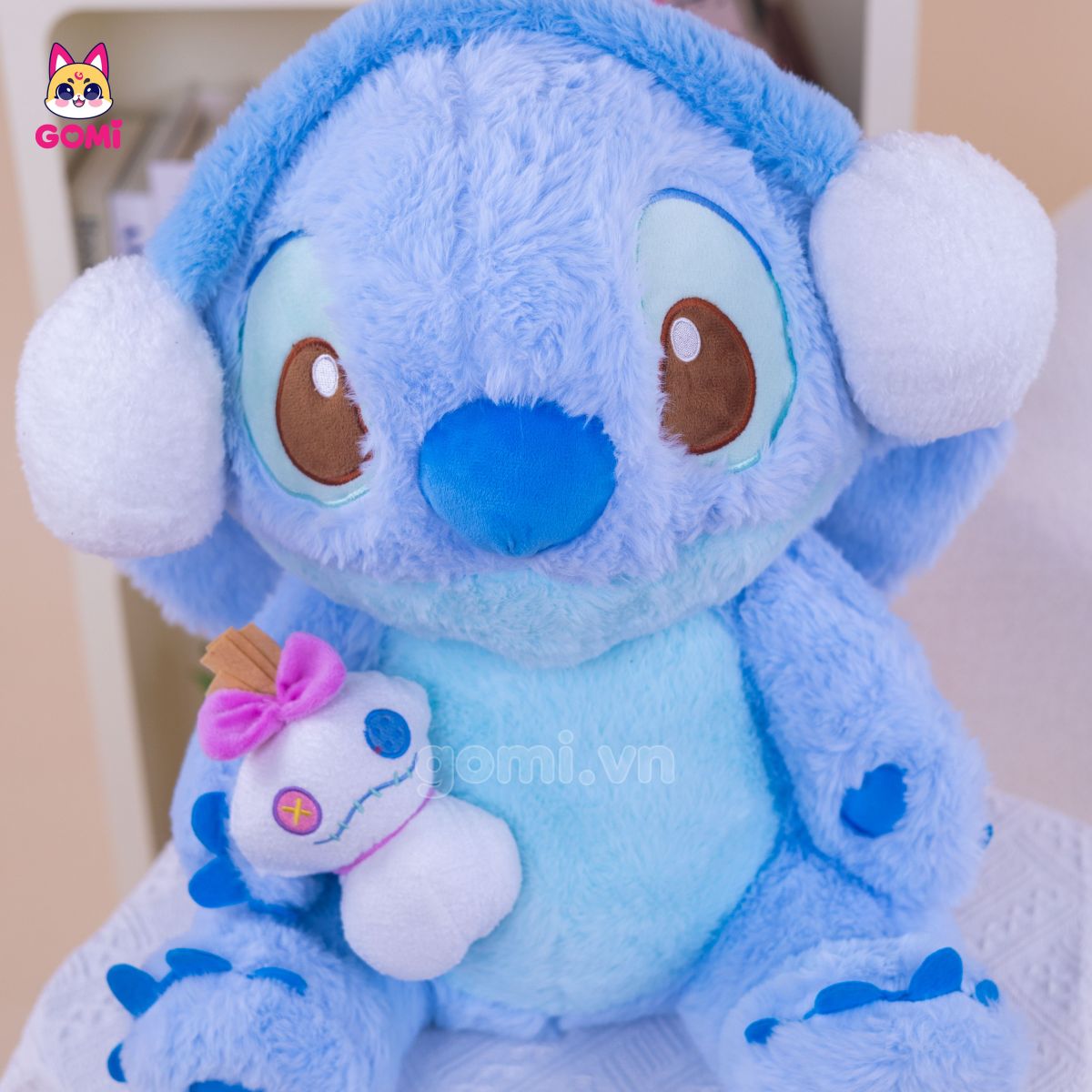 Gấu Bông Stitch Đeo Tai Nghe Ôm Thú