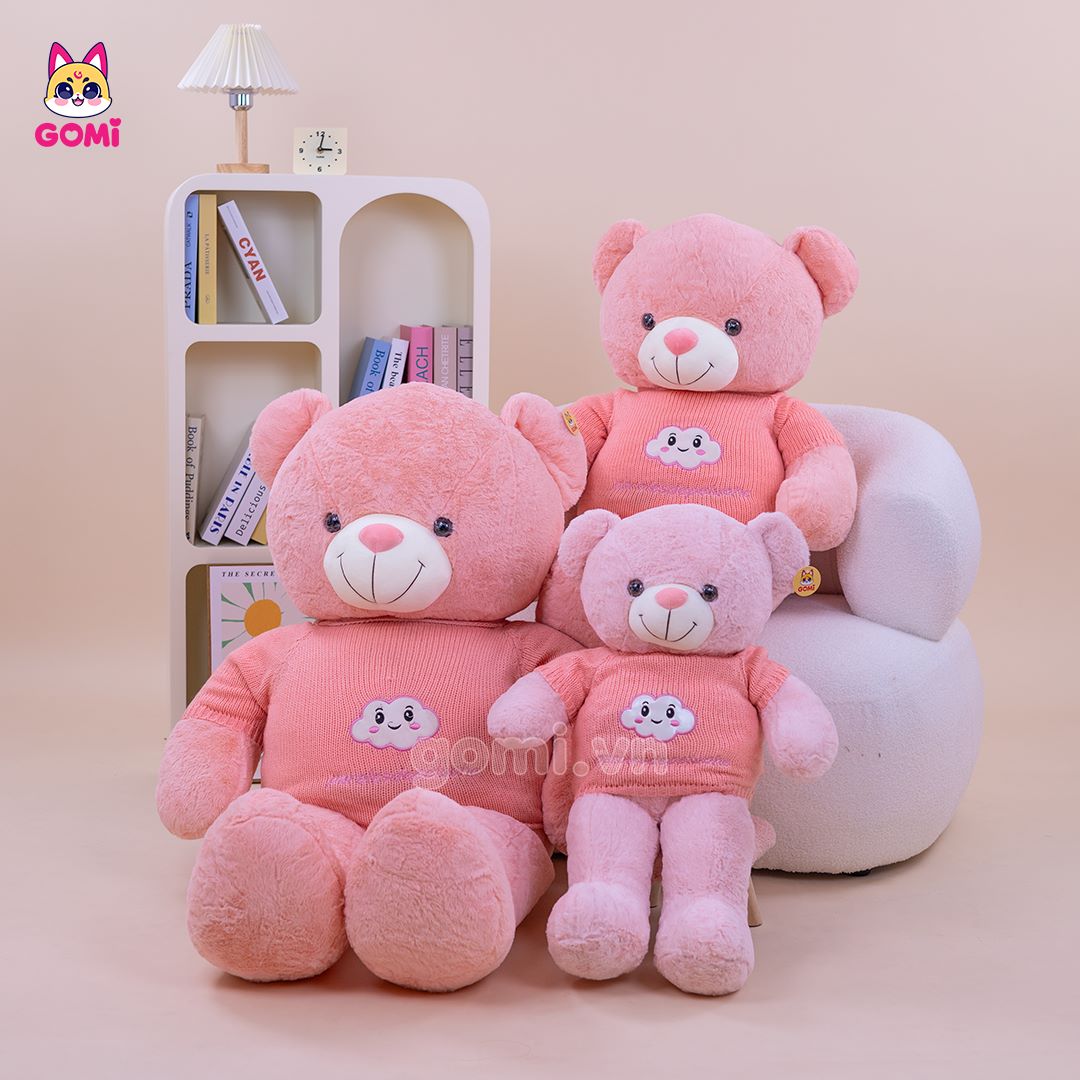 Gấu Bông Teddy Áo Len Mây Cười