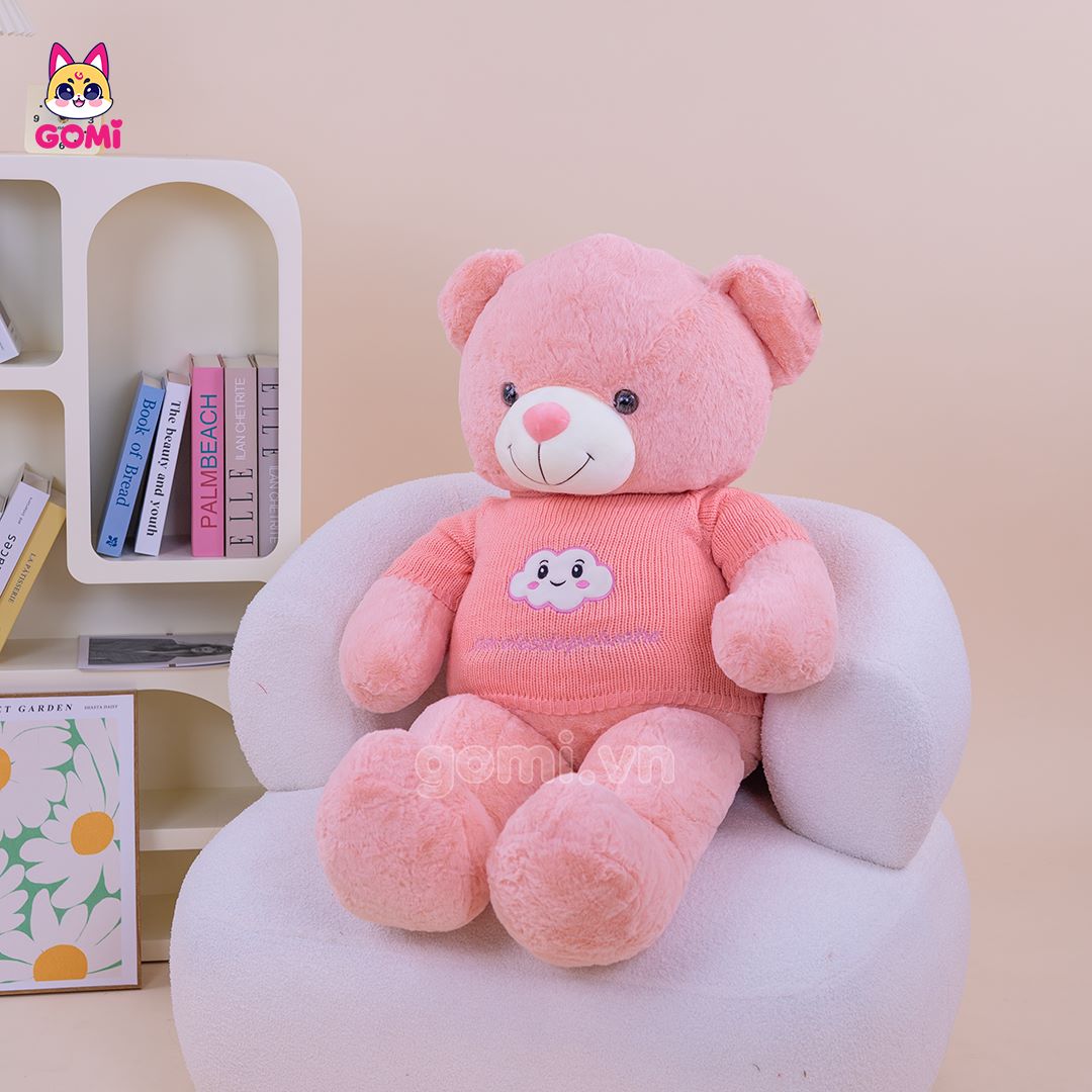 Gấu Bông Teddy Áo Len Mây Cười