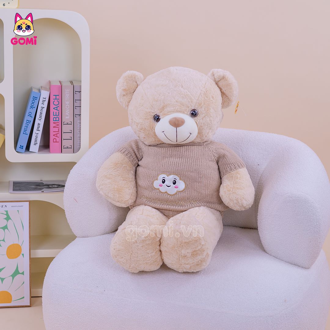 Gấu Bông Teddy Áo Len Mây Cười