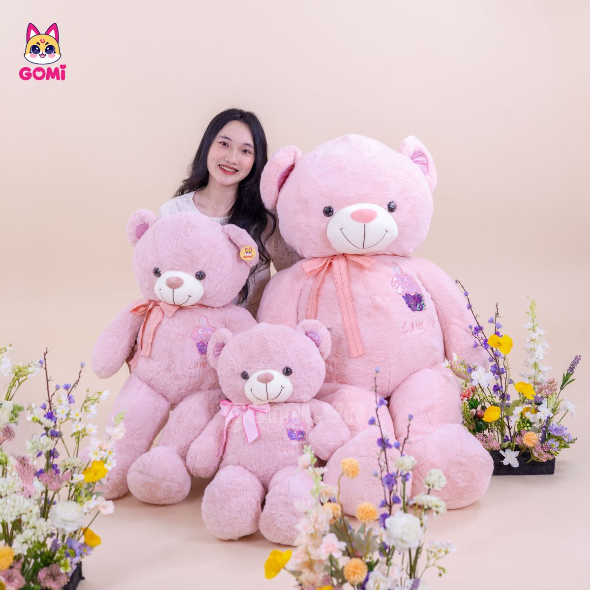 Gấu Bông Teddy Ngực Bánh Kem