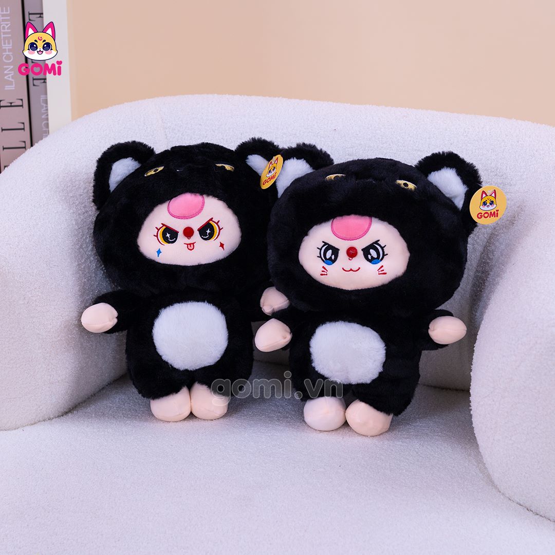 Gấu Bông Bé Ba Cosplay Mèo Đen