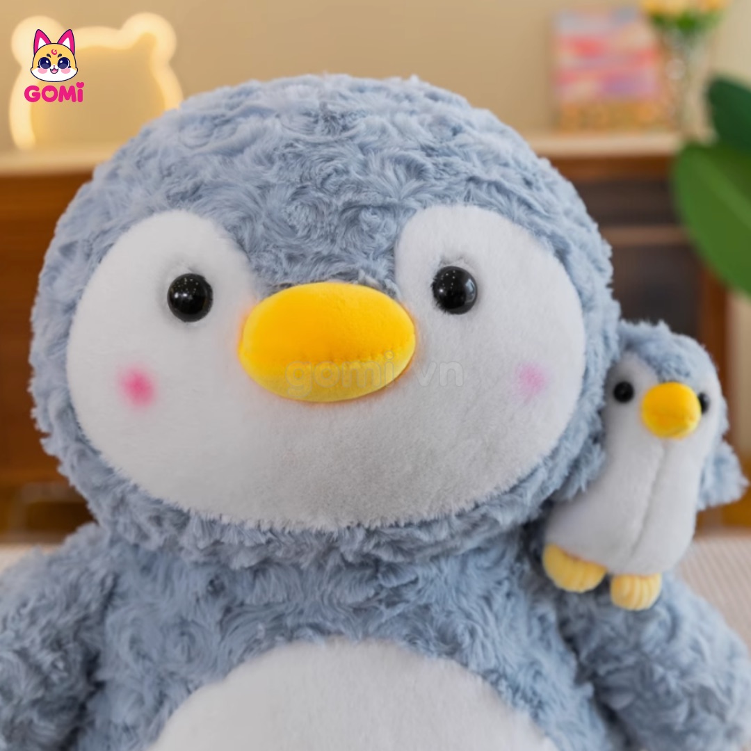 Gấu Bông Cánh Cụt Cõng Con