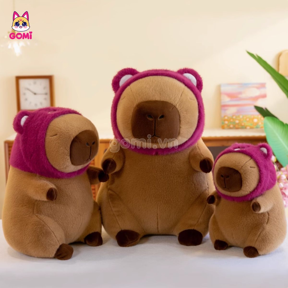 Gấu Bông Capybara Đội Mũ Lotso