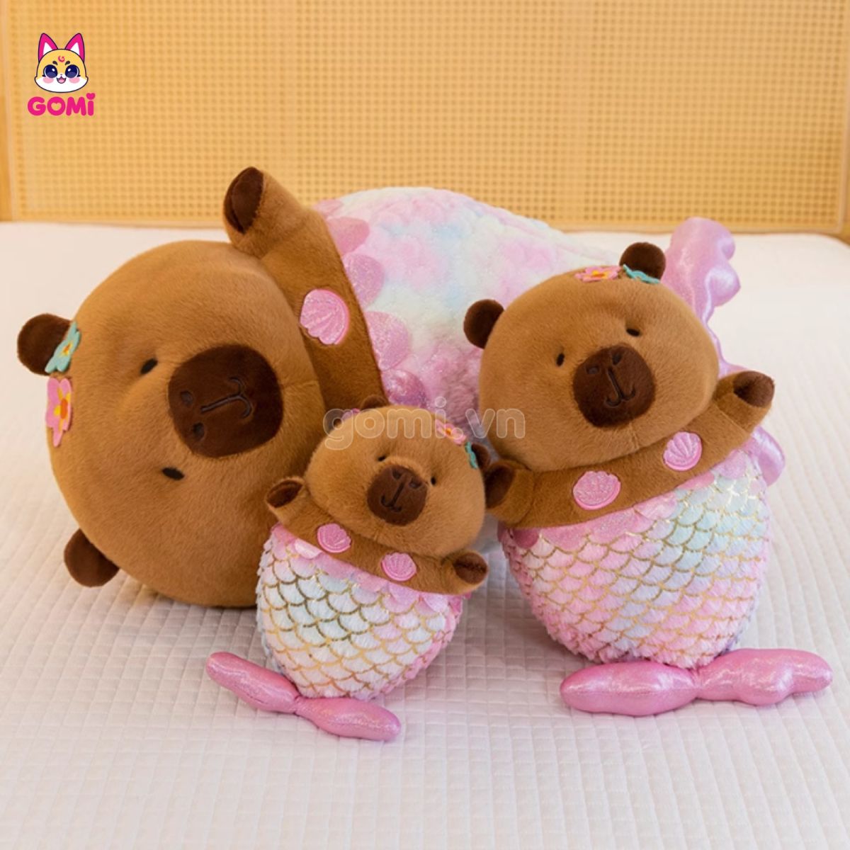 Gấu Bông Capybara Tiên Cá