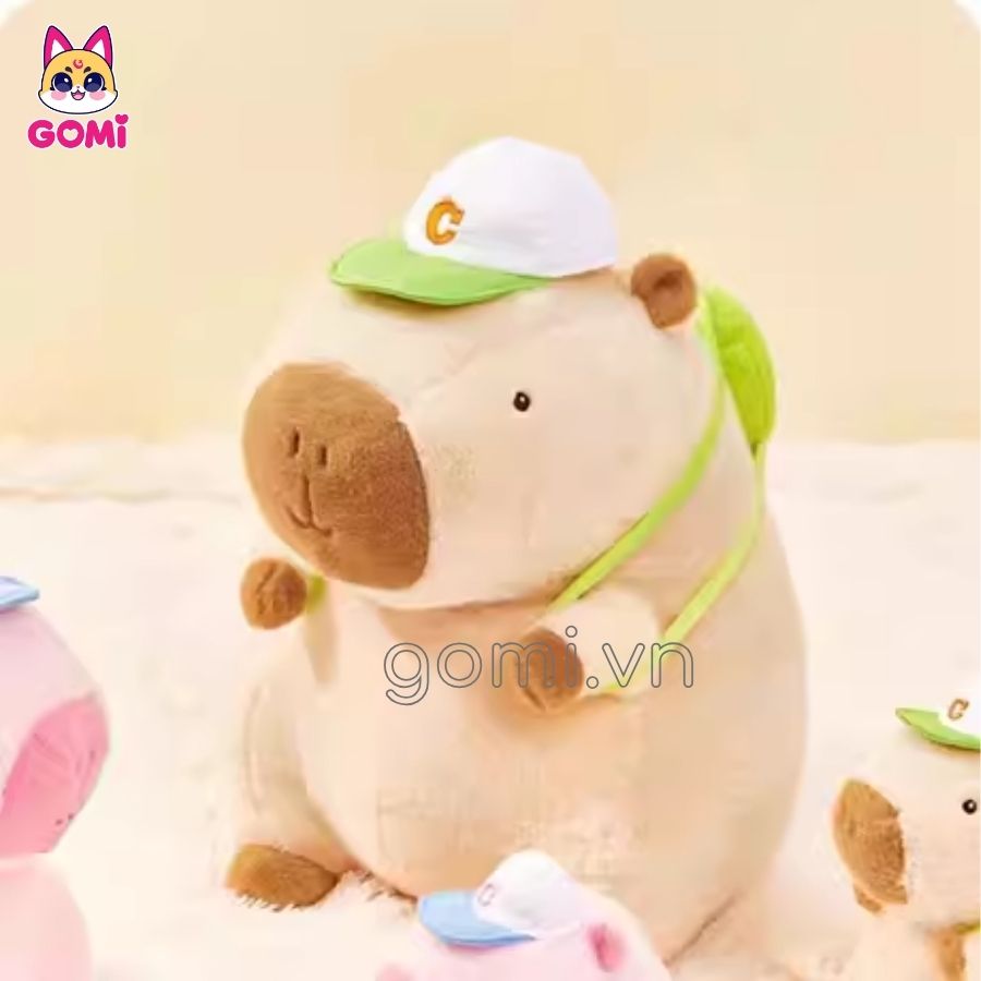 Gấu Bông Capybara Rút Bóng Đeo Balo