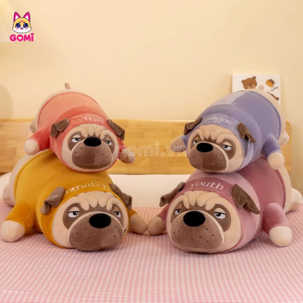 Gấu Bông Chó Bull Áo Nằm