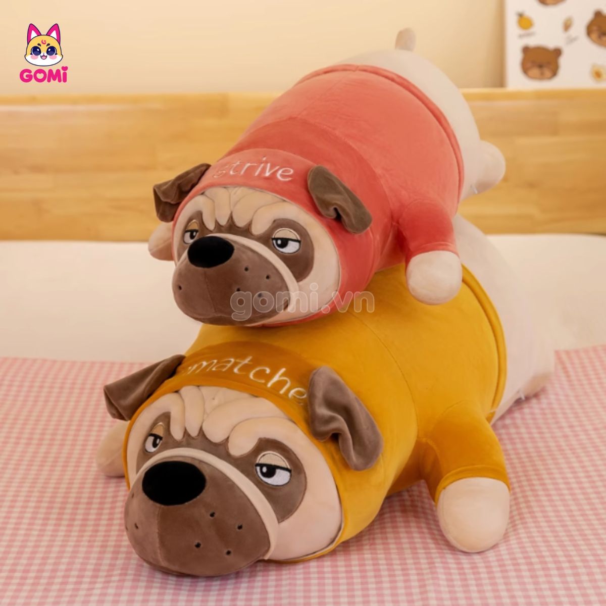 Gấu Bông Chó Bull Áo Nằm