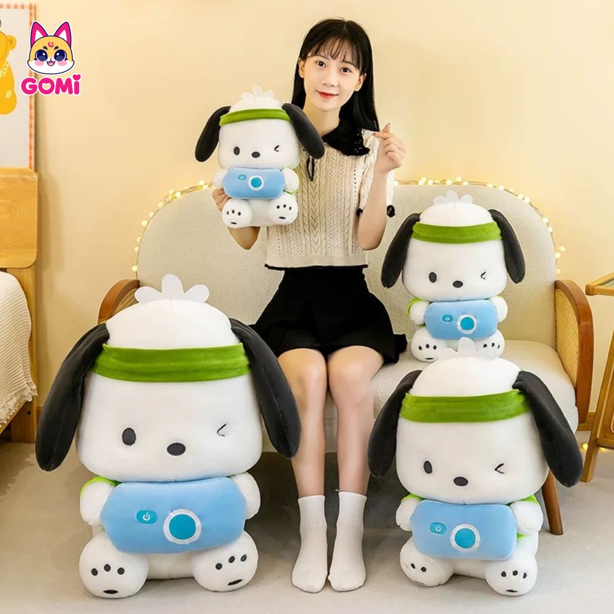 Gấu Bông Chó Pacha Đeo Máy Ảnh