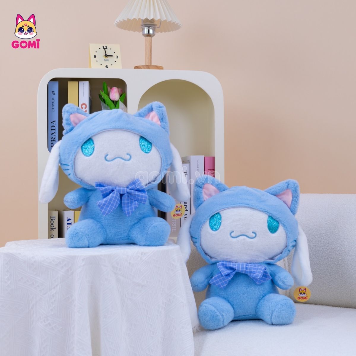 Gấu Bông Cinnamoroll Cosplay Mèo Xanh