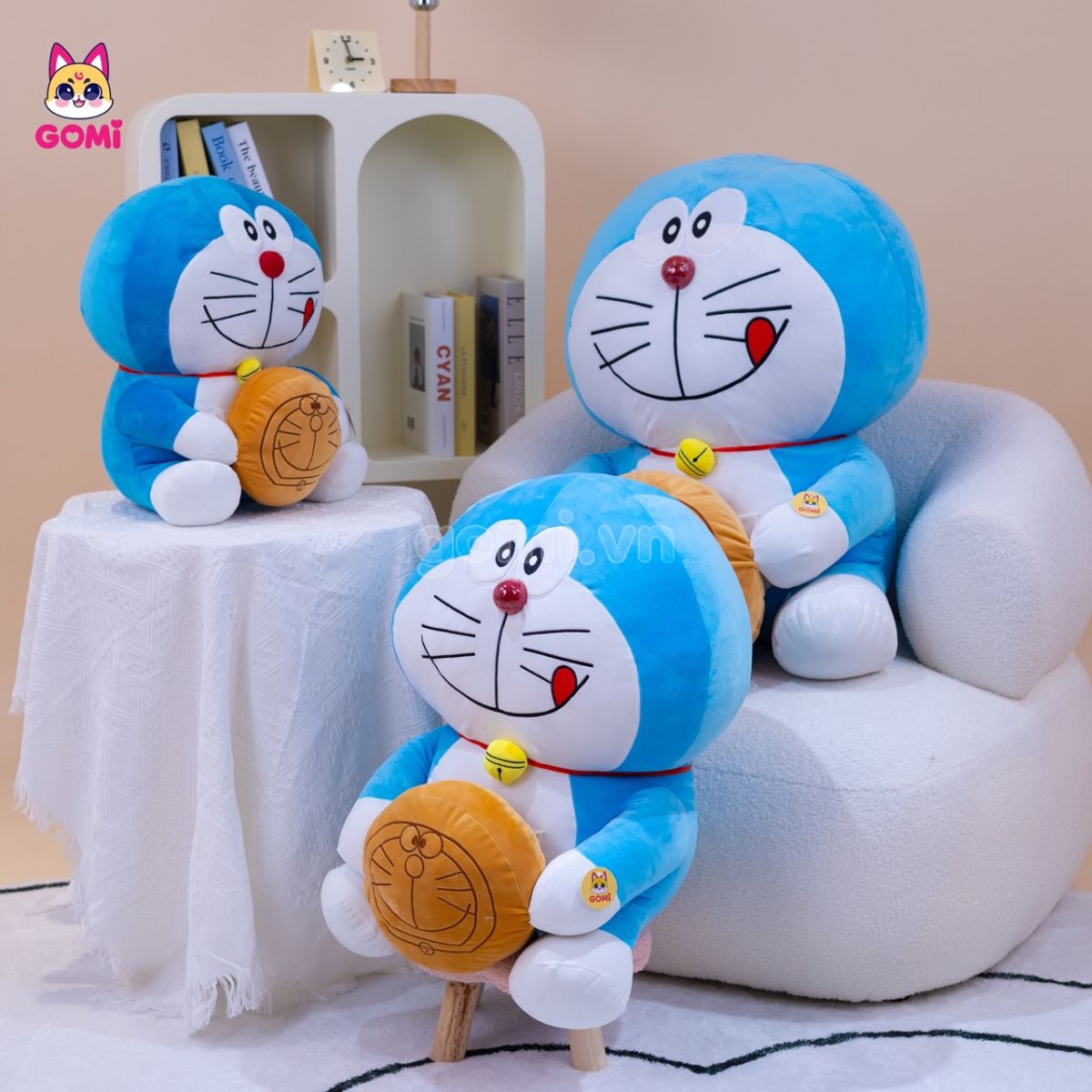 Gấu Bông Doraemon Ôm Bánh