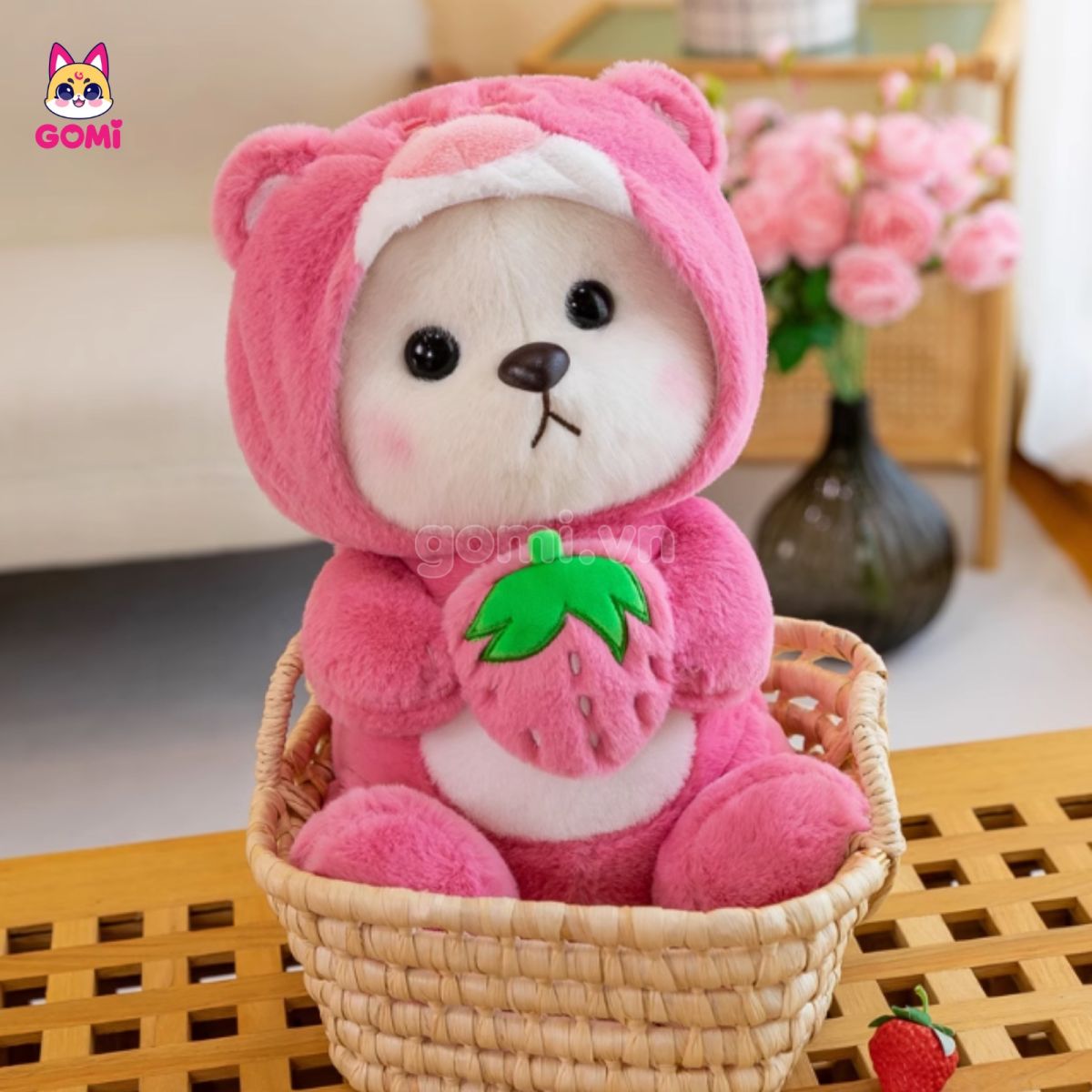 Gấu Bông Lena Cosplay Lotso Ôm Dâu