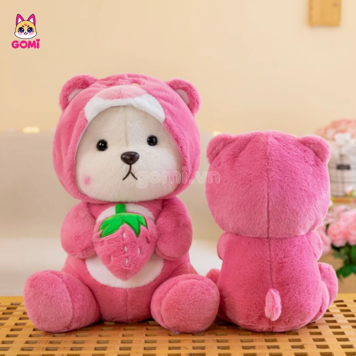 Gấu Bông Lena Cosplay Lotso Ôm Dâu