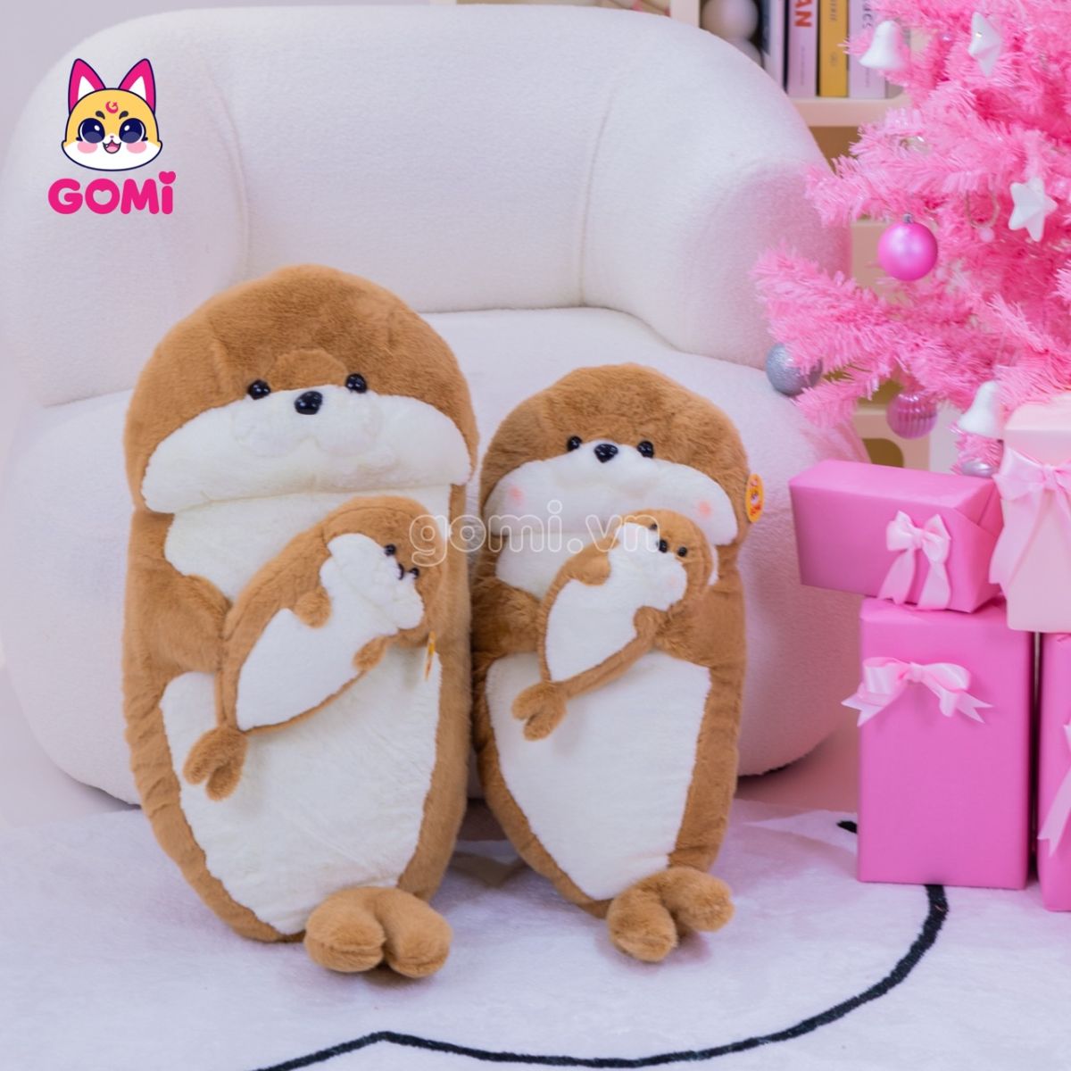 Gấu Bông Hải Cẩu Ôm Con