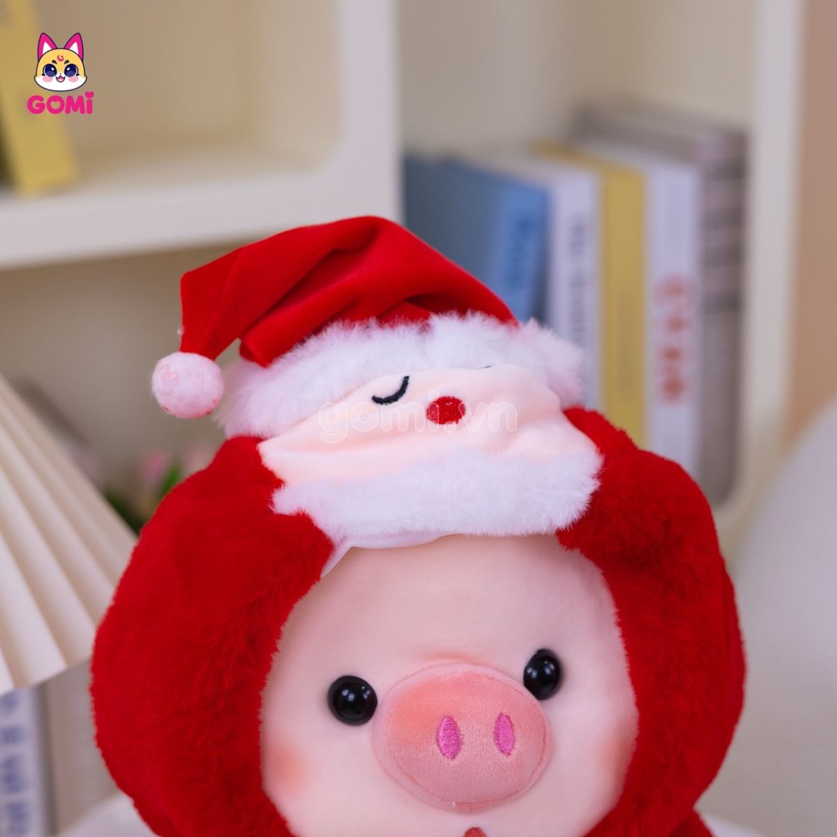 Gấu Bông Heo Đội Mũ Noel