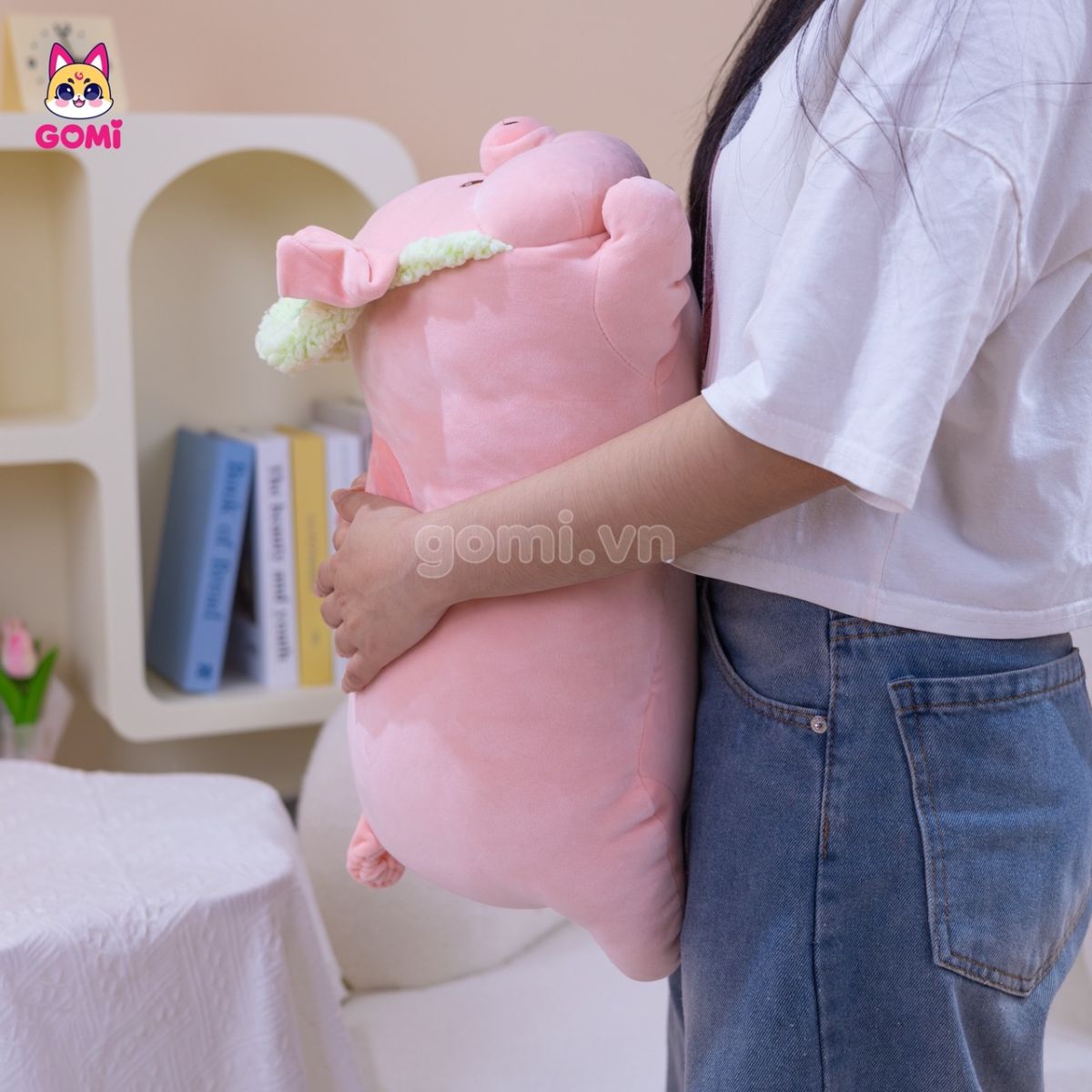 Gấu Bông Heo Nằm Tai Thú