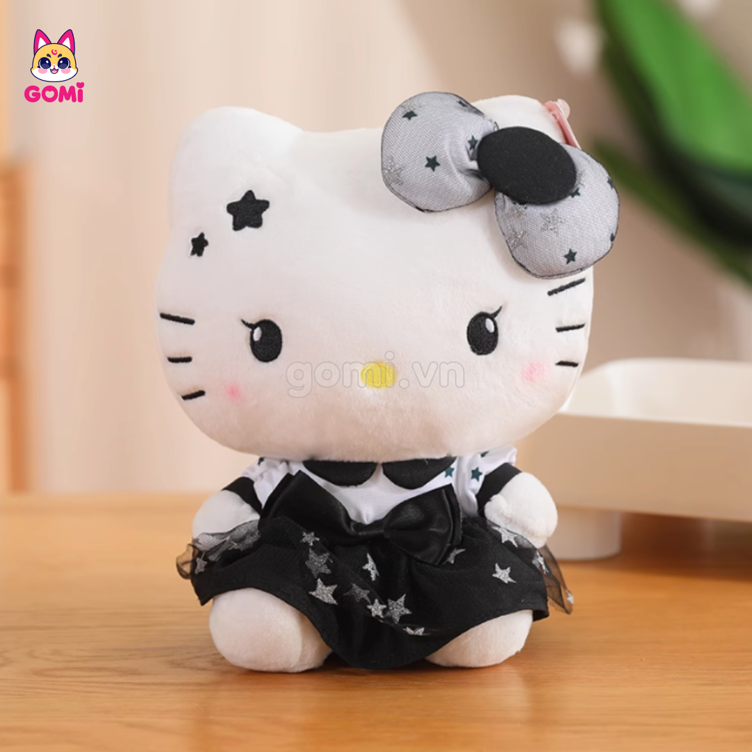 Gấu Bông Kitty Váy Đen Nơ