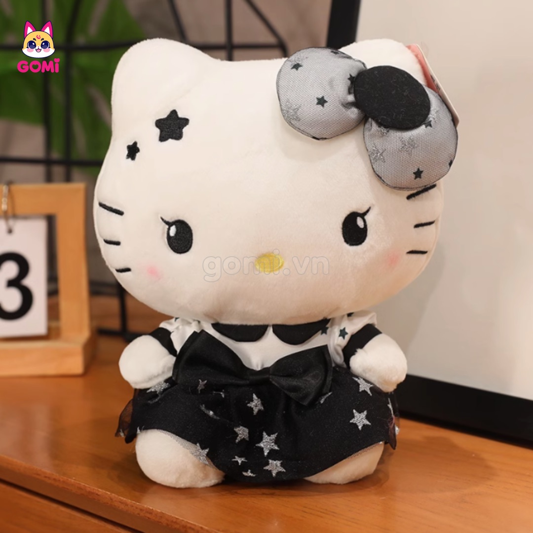 Gấu Bông Kitty Váy Đen Nơ