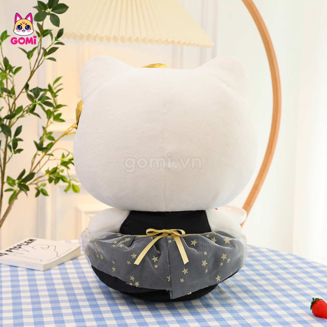 Gấu Bông Kitty Váy Đen Nơ