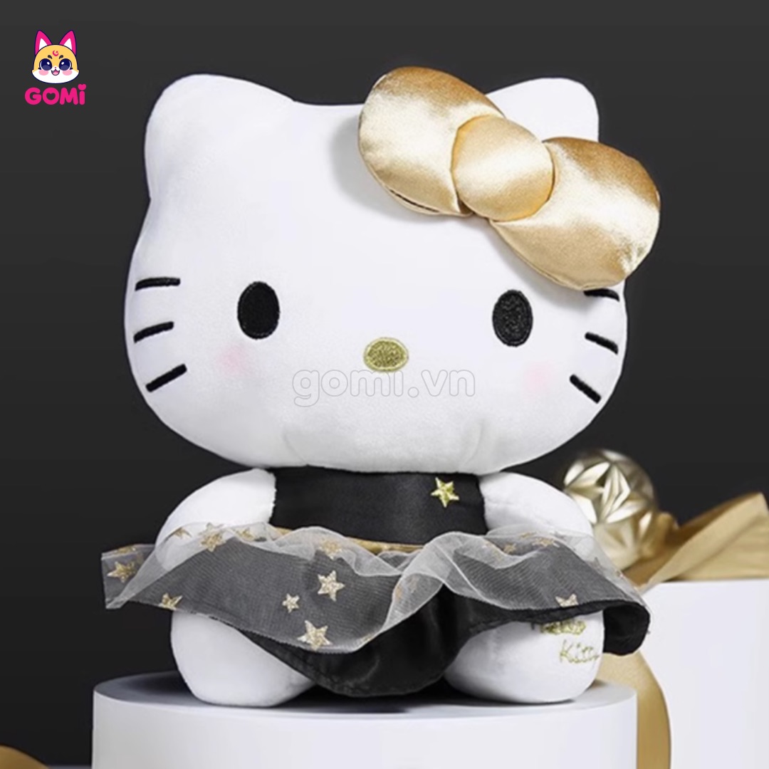 Gấu Bông Kitty Váy Đen Nơ