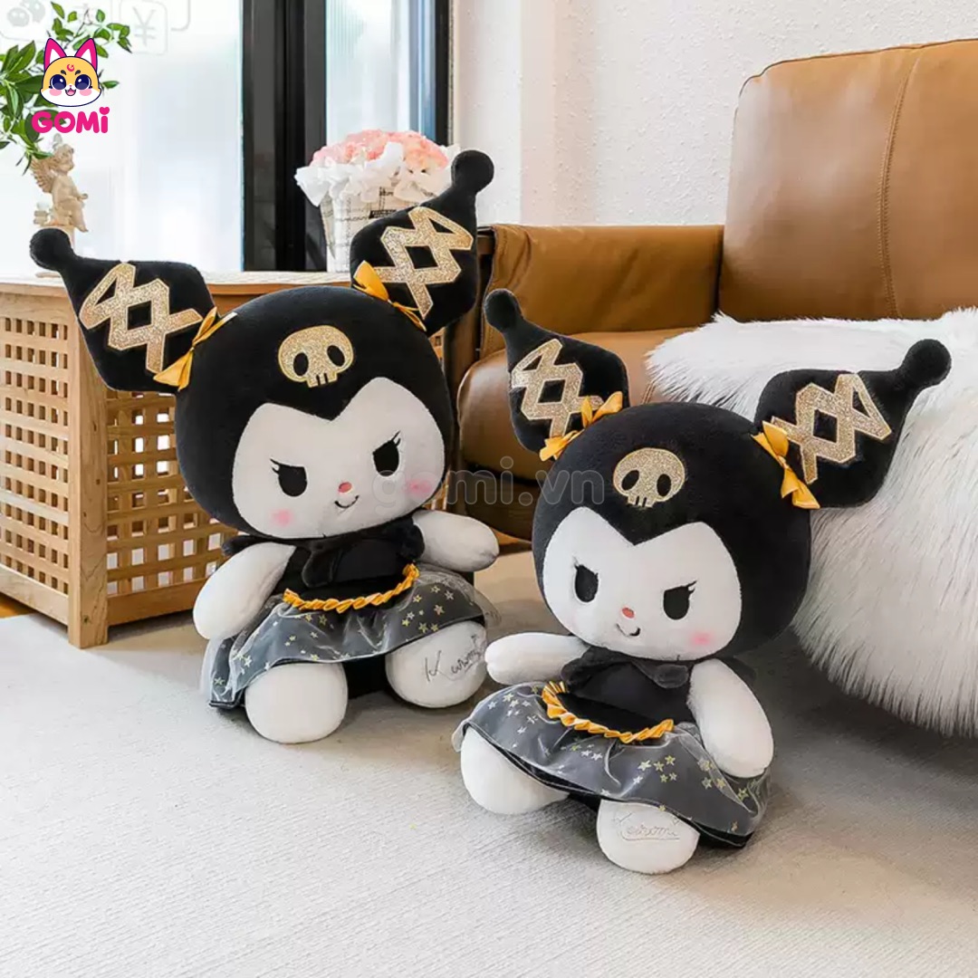 Gấu Bông Kuromi Váy Đen Sao