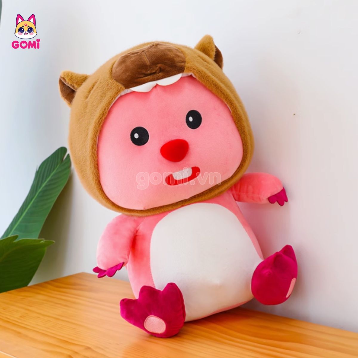 Gấu Bông Loopy Cosplay Đội Mũ Capybara