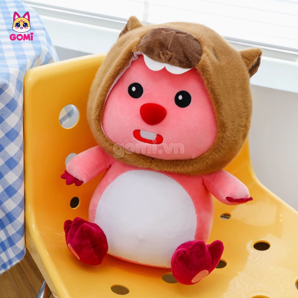 Gấu Bông Loopy Cosplay Đội Mũ Capybara