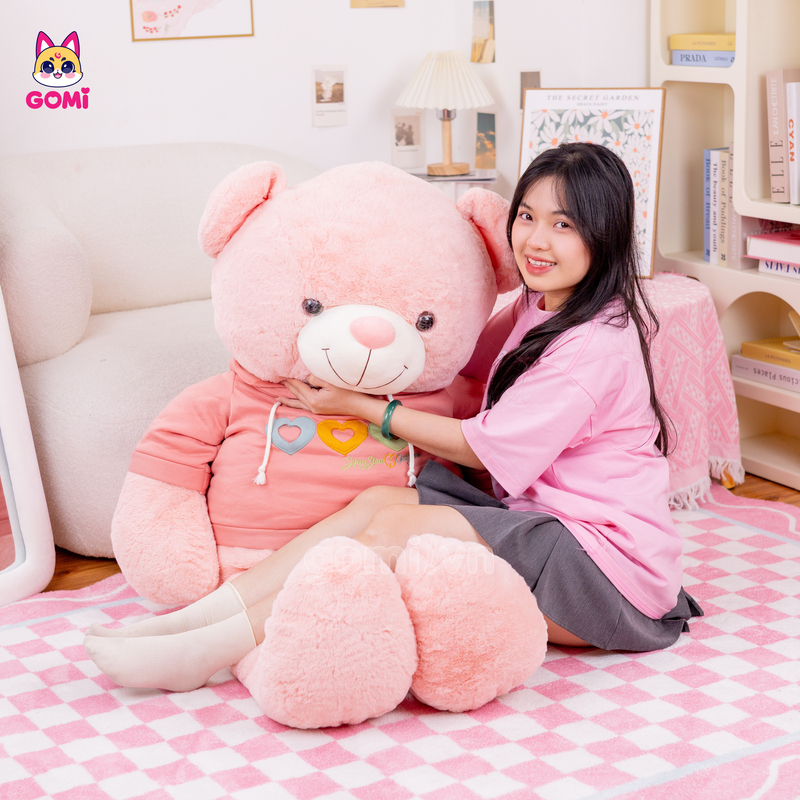 Gấu Bông Teddy Áo Nỉ Ba Tim