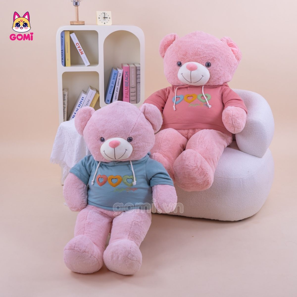 Gấu Bông Teddy Áo Nỉ Ba Tim