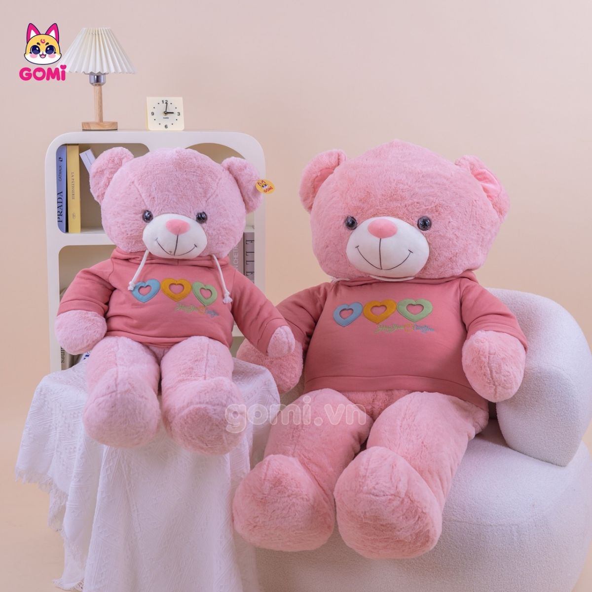 Gấu Bông Teddy Áo Nỉ Ba Tim