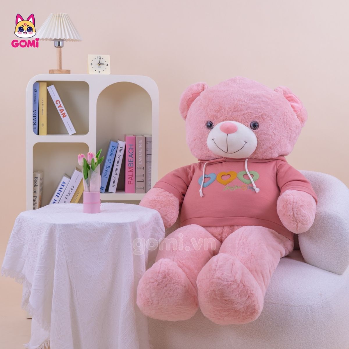 Gấu Bông Teddy Áo Nỉ Ba Tim
