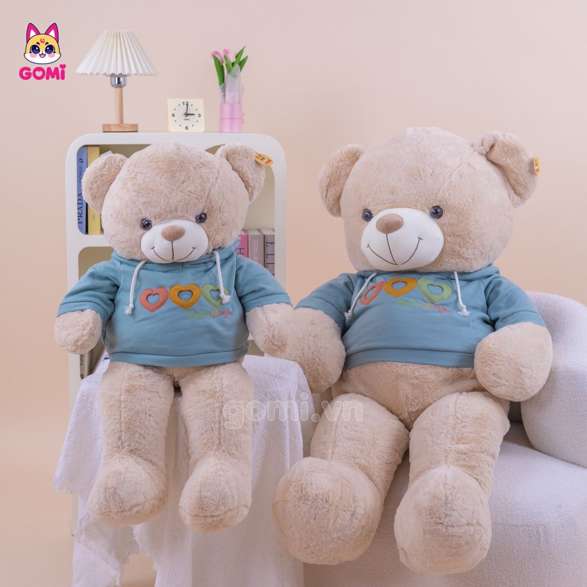 Gấu Bông Teddy Áo Nỉ Ba Tim