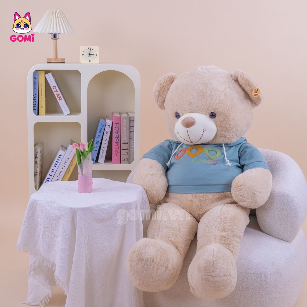 Gấu Bông Teddy Áo Nỉ Ba Tim