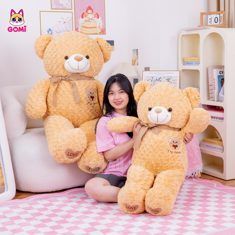 Gấu Bông Teddy Mặt Gấu Ôm Tim