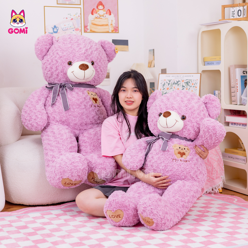 Gấu Bông Teddy Mặt Gấu Ôm Tim