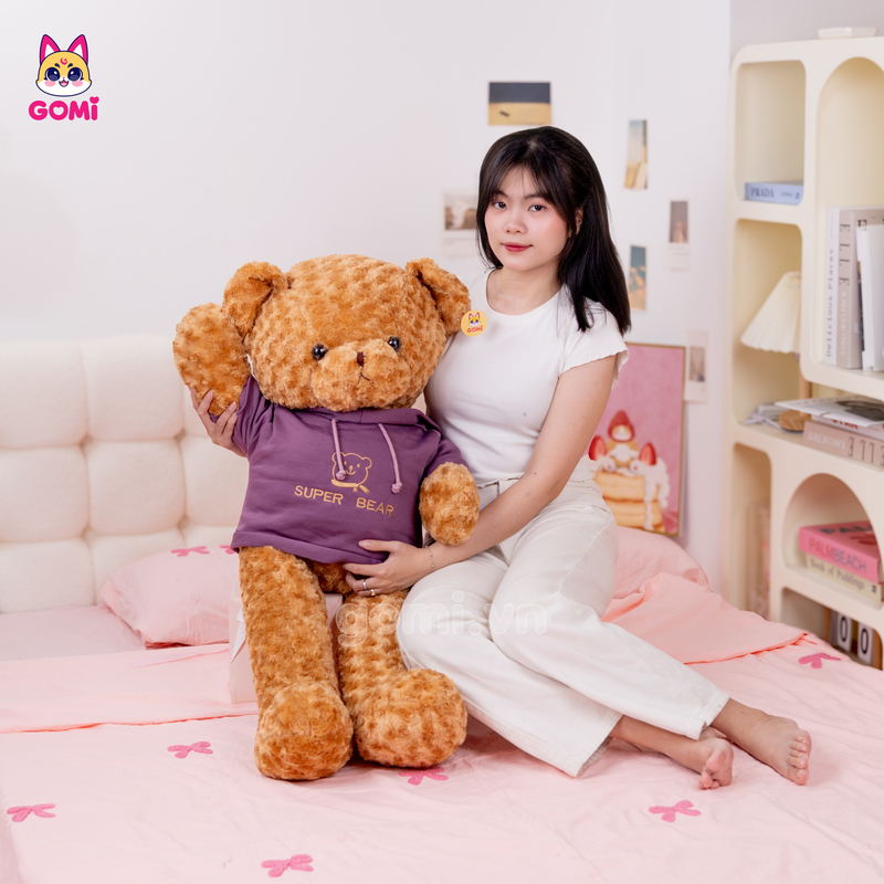 Gấu Bông Teddy Lông Xoắn Super Bear