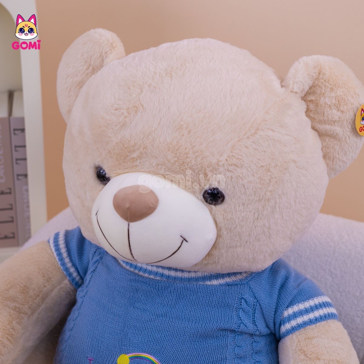 Gấu Bông Teddy Len Love Cầu Vồng