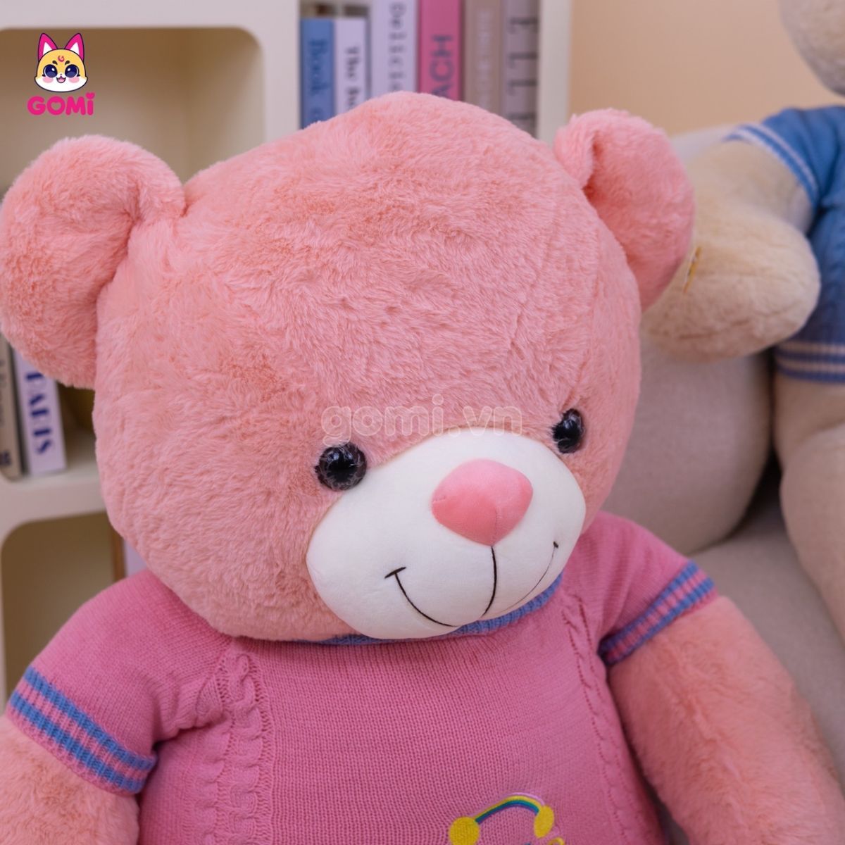 Gấu Bông Teddy Len Love Cầu Vồng